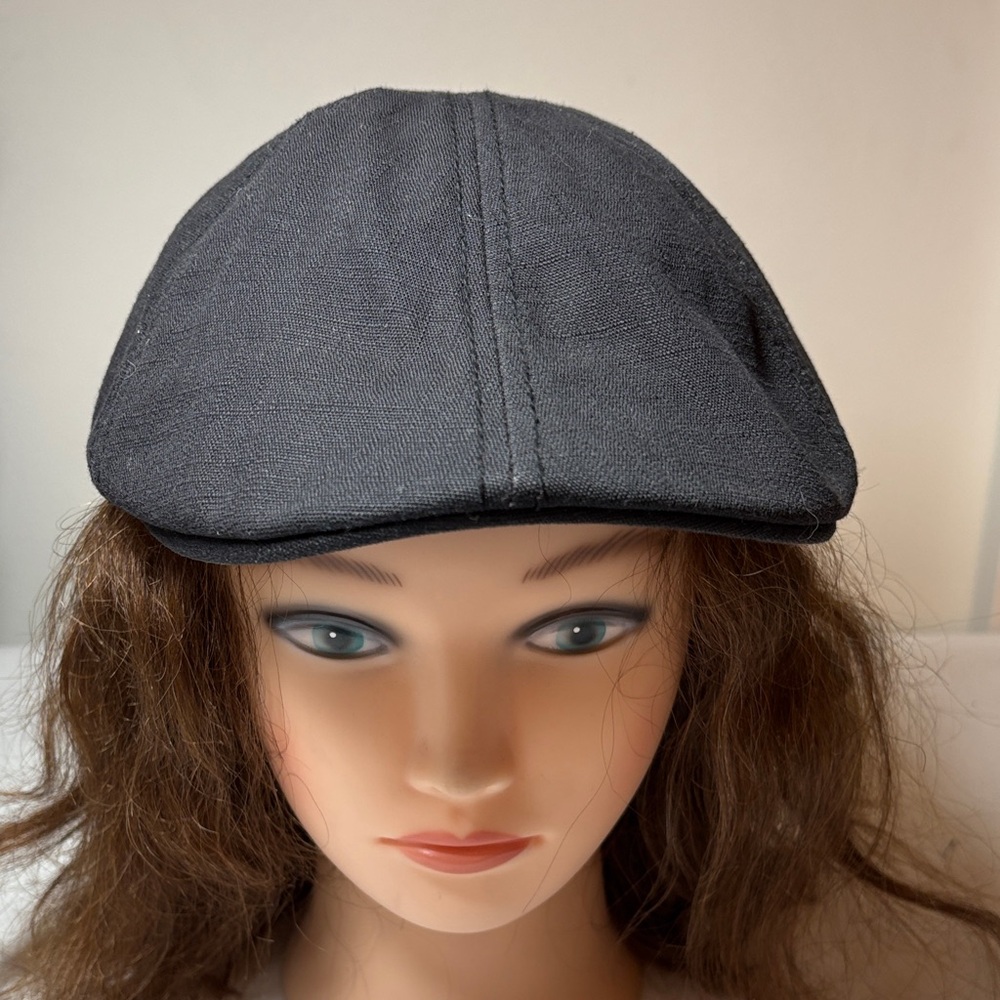 Target Black Cotton Flat Cap M/L